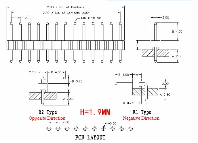 1*40 1x40 Pin 40 P позолоченный никелированный 2 0 шаг Однорядный противоположный