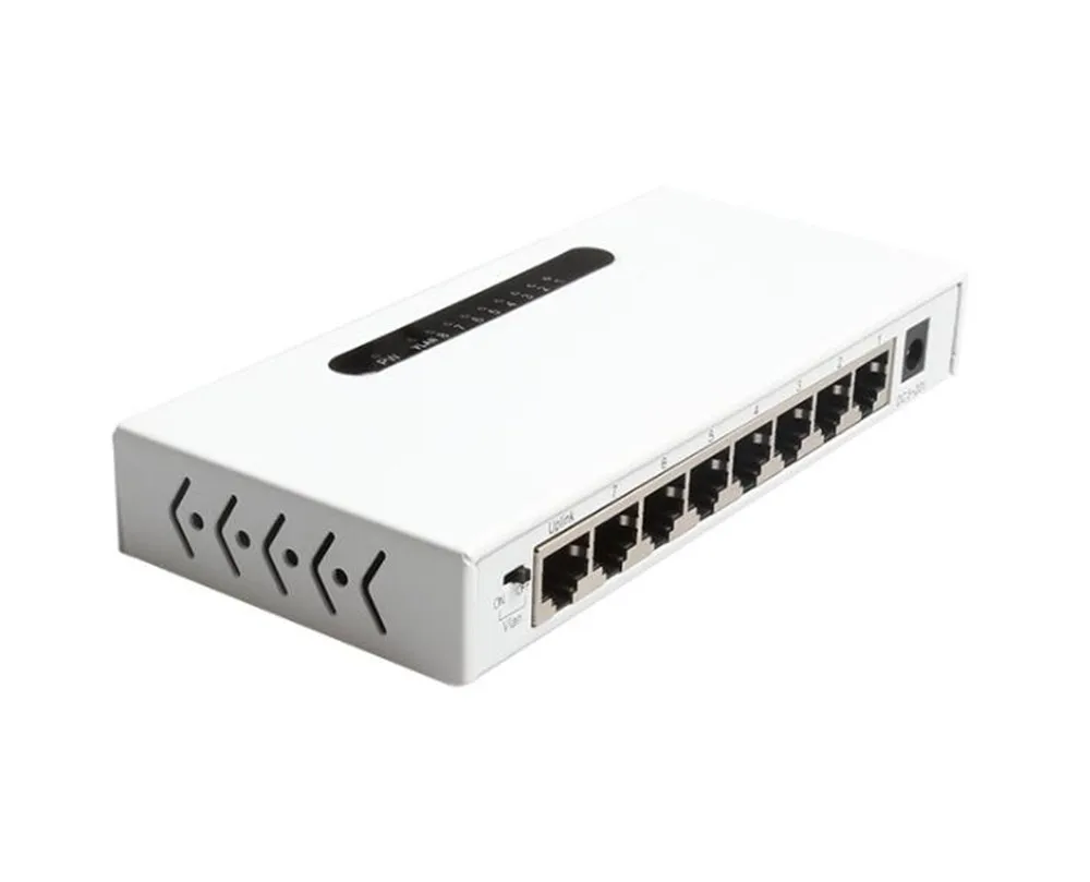 8 портов Сетевые коммутатор Gigabit настольный 10/100/1000 Мбит/с RJ45 порт SOHO переключатель