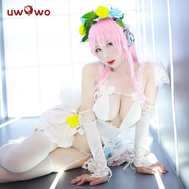 Супер SONICO Косплей SONICOMI Soni Ani Sonico анимация Вокалоид идол свадебное платье Женский
