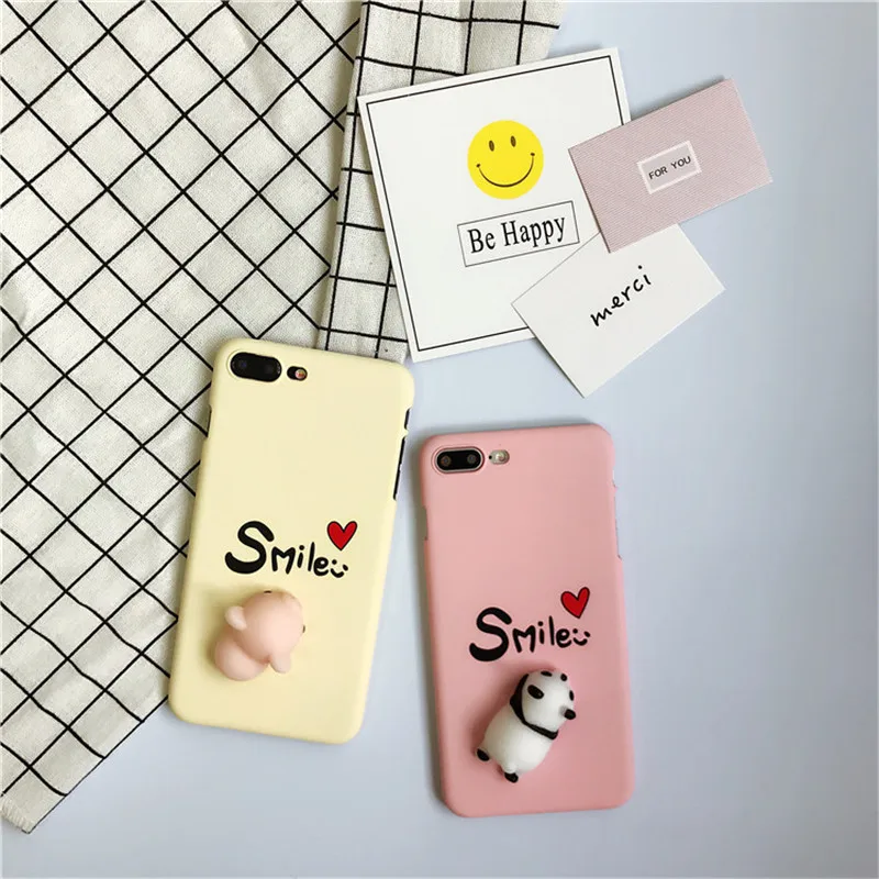 Милый чехол для мобильного телефона с мягким силиконовым милым животным декором
