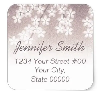 Квадратный стикер с цветком вишни 1 5 дюйма | Канцтовары для офиса и дома