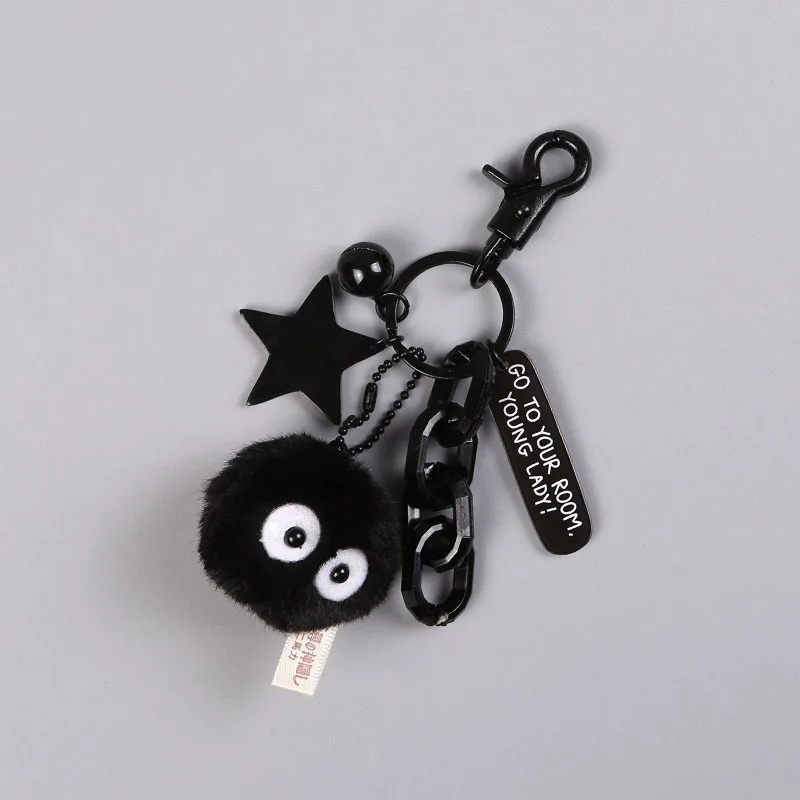 2019 Новинка Аниме Мой сосед черный карбоновый плюшевый мягкий Kawaii Тоторо брелок