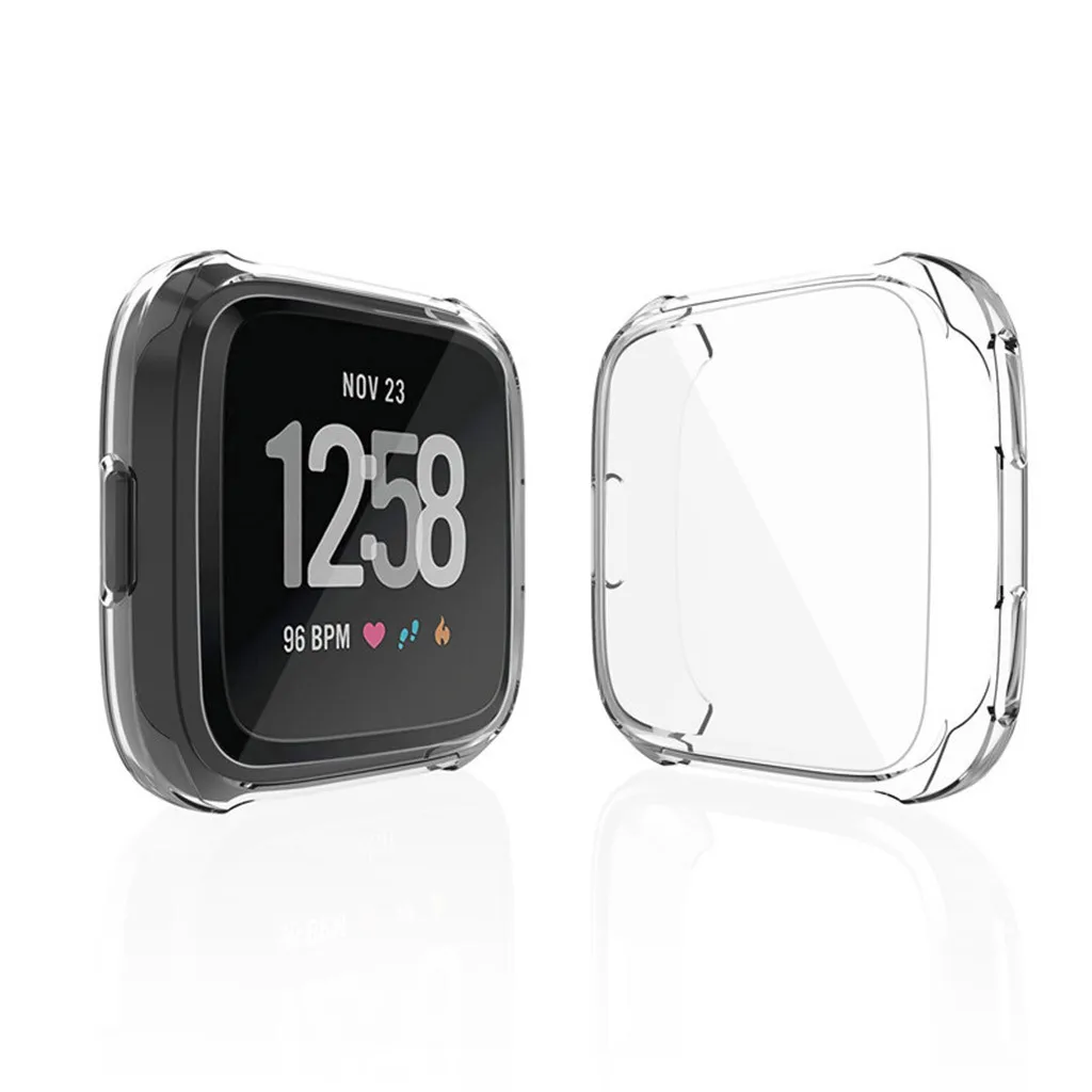 Protection Case Cover For Fitbit Versa Lite Smart Watch TPU Silicone Casing Guard Screen Protector 19M29 |