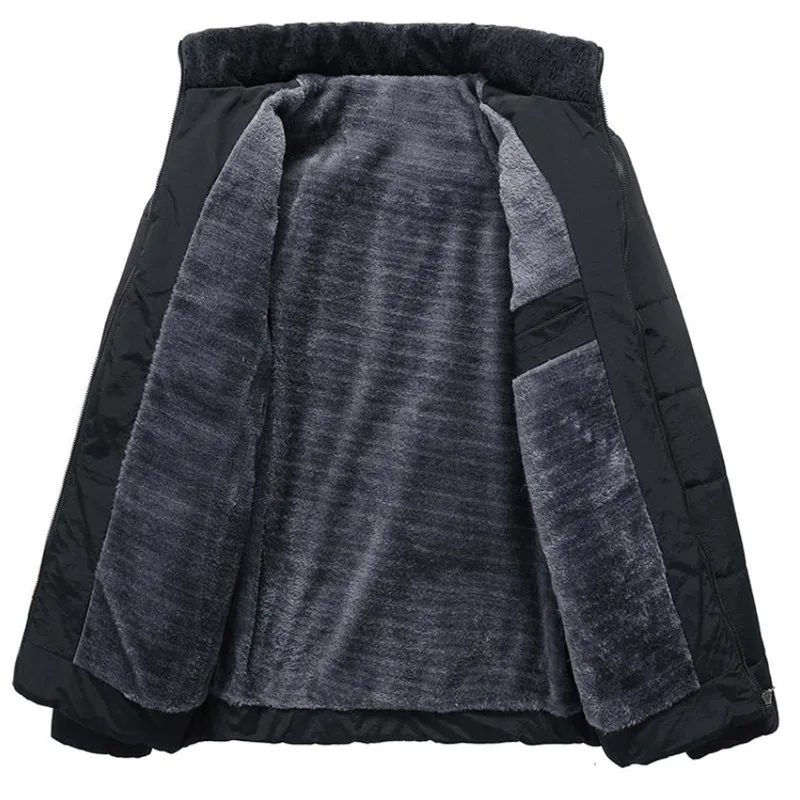 

Winter jacket men's new men's business stand collar warm thick stitching cotton clothes coat
