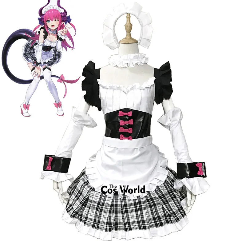 Fate Grand Order Elizabeth Bathory Maid Apron Dress Uniform Outfit Anime Cosplay Costumes