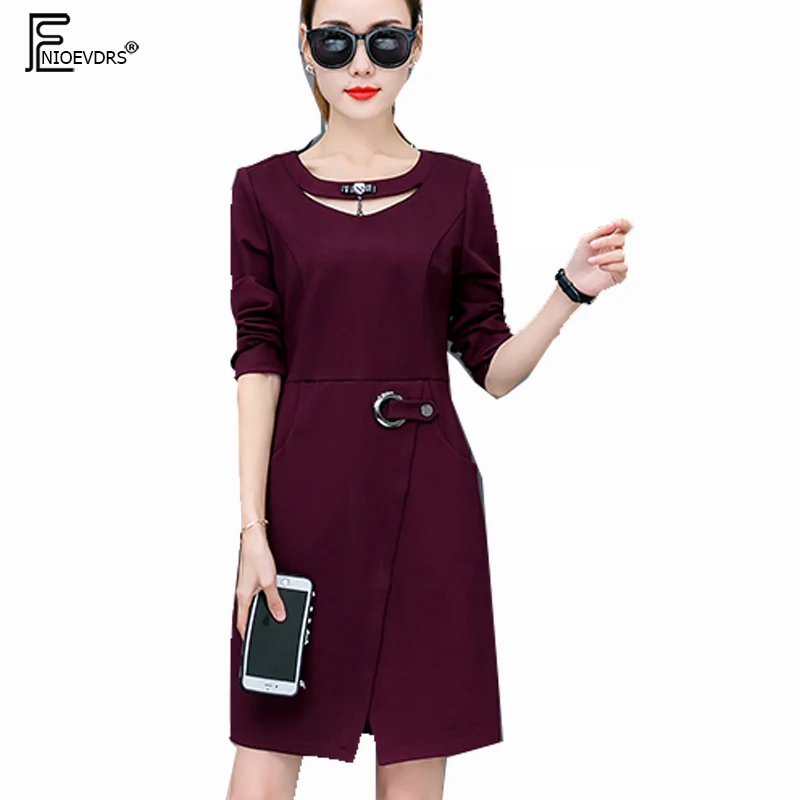 Женский темперамент платья для женщин новый корейский стиль Горячая осень зима