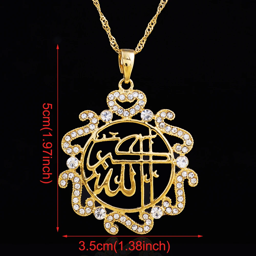 Ethlyn Циркон Allah ожерелье ислам ювелирные изделия женщин мусульманский пункт