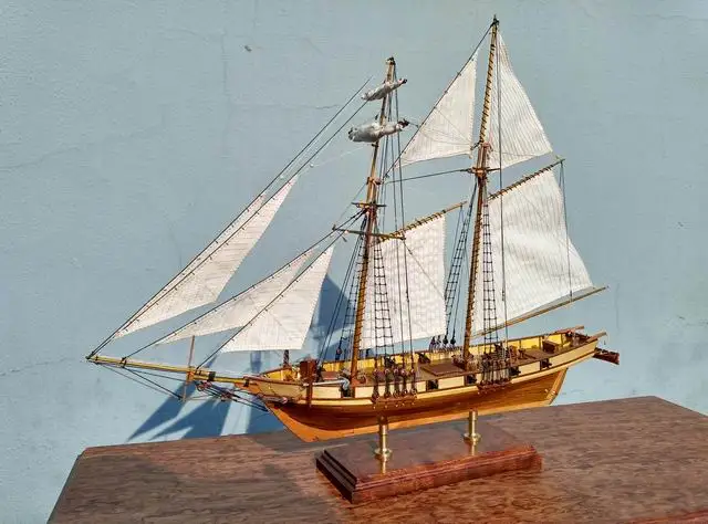 Масштаб 1/96 модель Харви 1847 фотосессия 3d лазерная резка деревянная