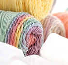 Новинка, молочная хлопковая пряжа, радужные рандомные шарфы, самодельные коврики, искусственная пряжа