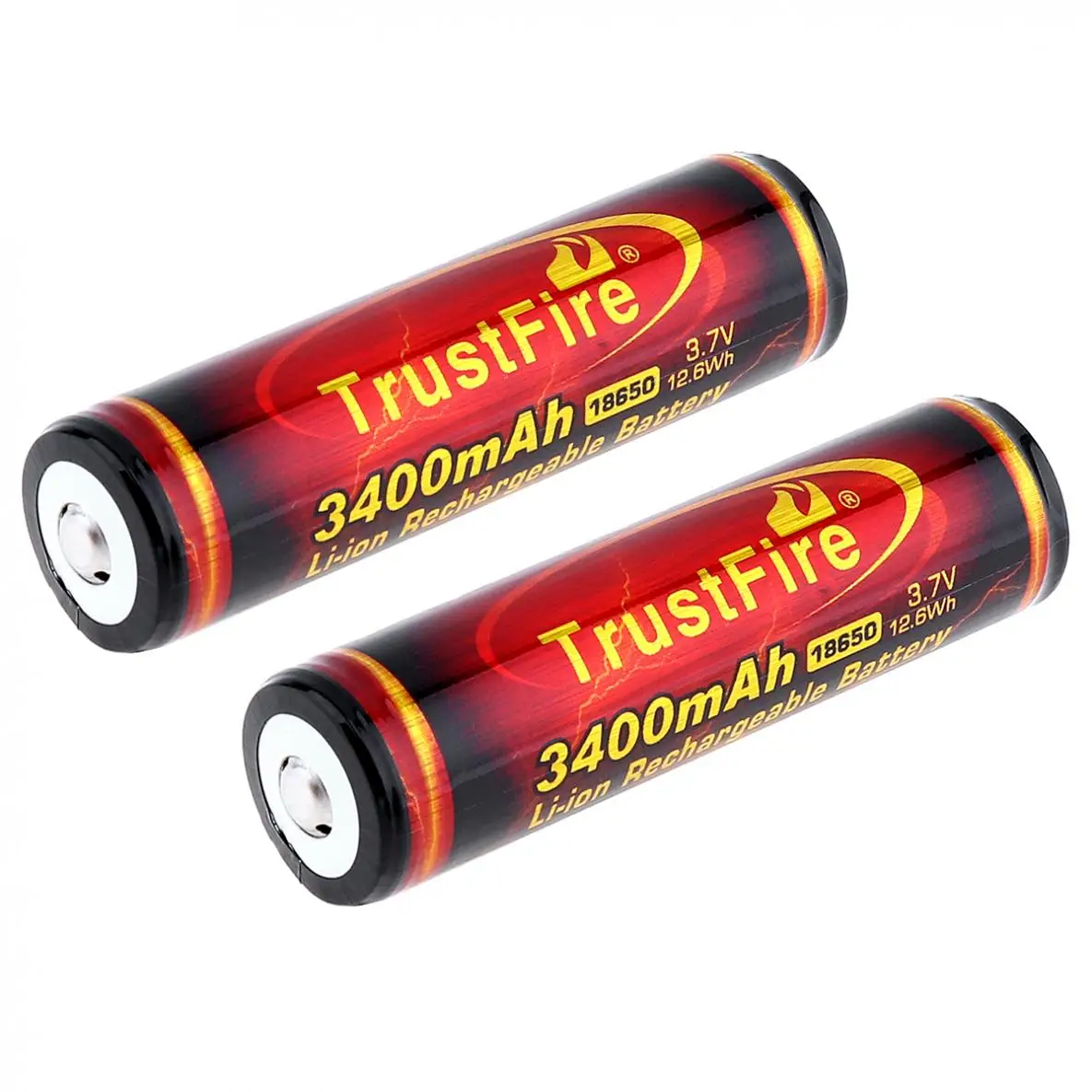 TrustFire 4 шт. 3 7 В 3400 мАч литий ионный аккумулятор большой емкости 18650 с защитной