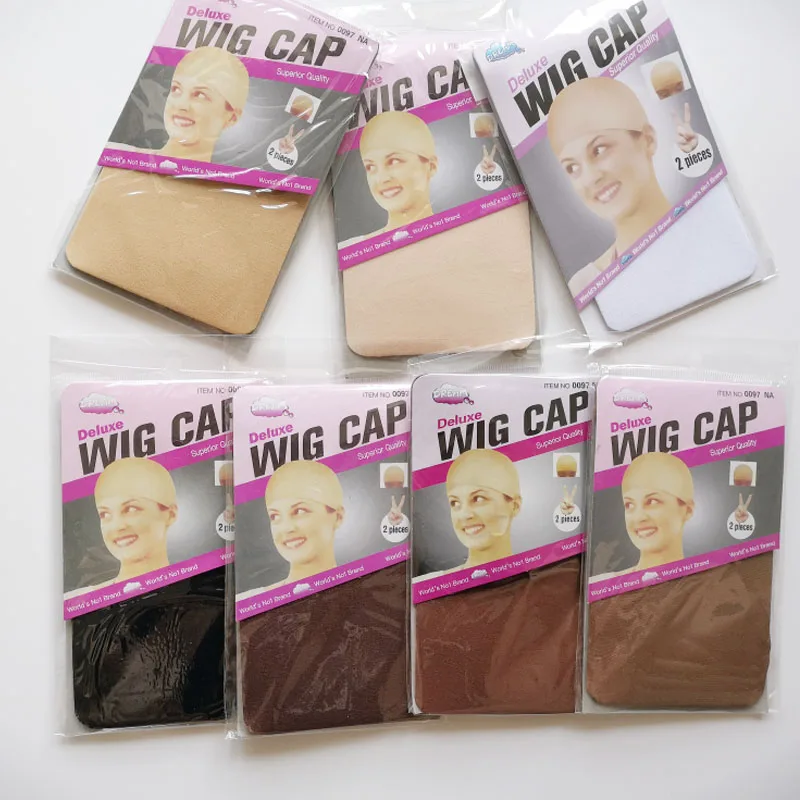 30PCS (15bag)Stocking Wig Cap Fashion Stretchable Mesh Wig Cap  Mesh Weaving Black Brown Beige Wig Hair Net Making Caps Hairnets