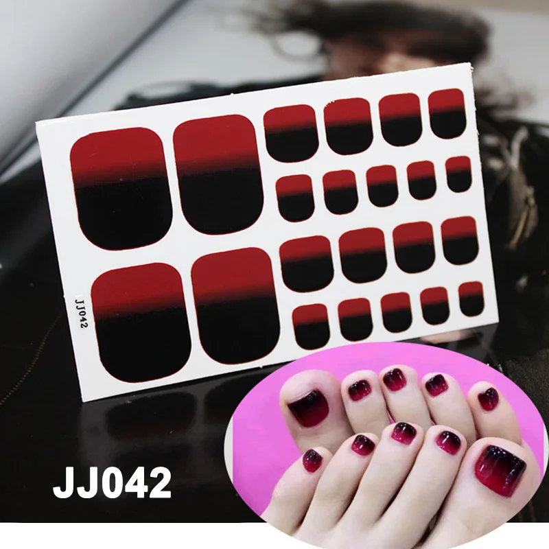 JJ042 14 шт/лист водостойкие полноразмерные наклейки для ногтей 3D DIY украшения для ногтей@ ME88 - Цвет: JJ042