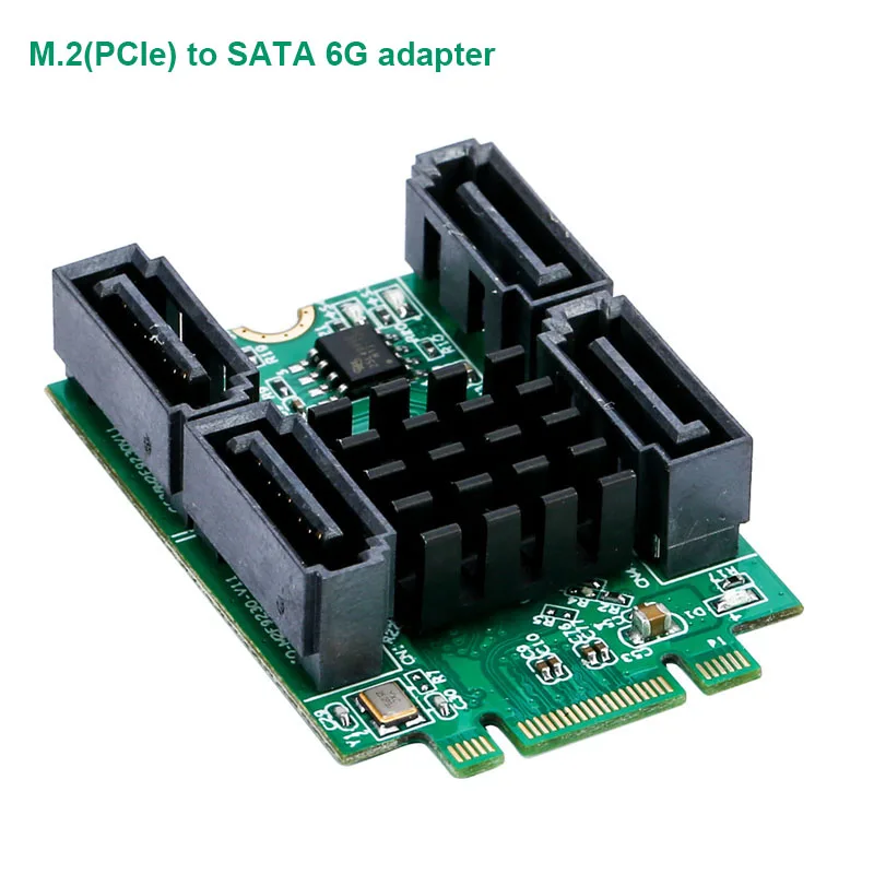 Плата адаптера M.2(PCIe) B key и M Key slot на 4 порта SATA 6g|Автоматизация зданий| |