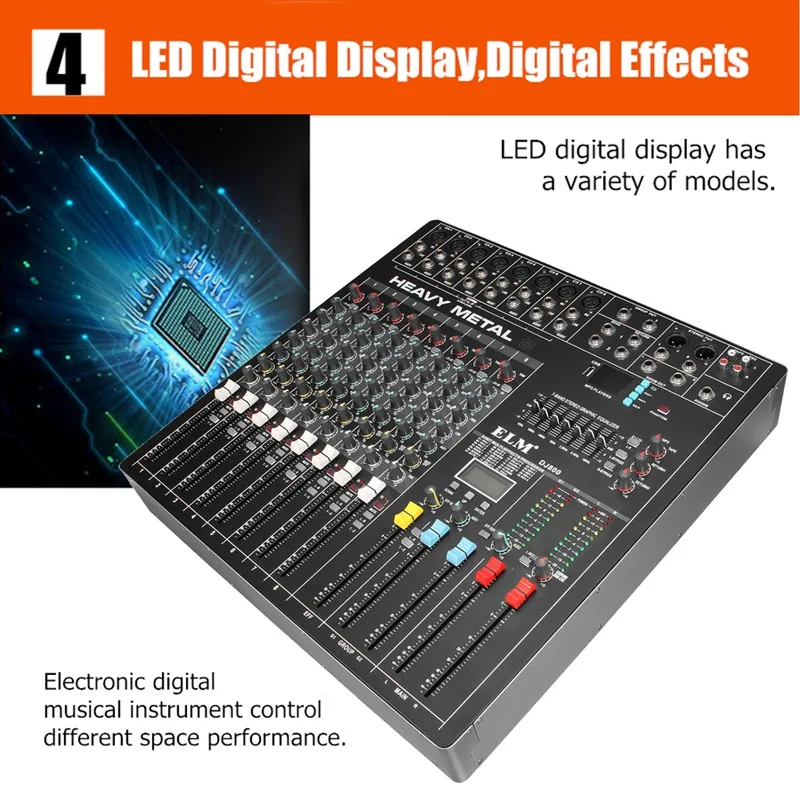 В наличии профессиональный микшер 8 каналов усилитель мощности DSP цифровой аудио