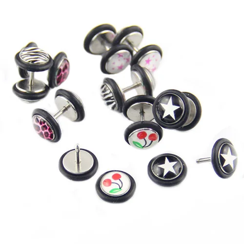 Привлекательный 5 Пары для Женщин Мужчин Ювелирные Изделия Mix Pattern Поддельные Жук