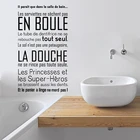 Виниловые настенные наклейки с французскими цитатами для ванной комнаты, современные водонепроницаемые обои для домашнего декора, фотообои D162