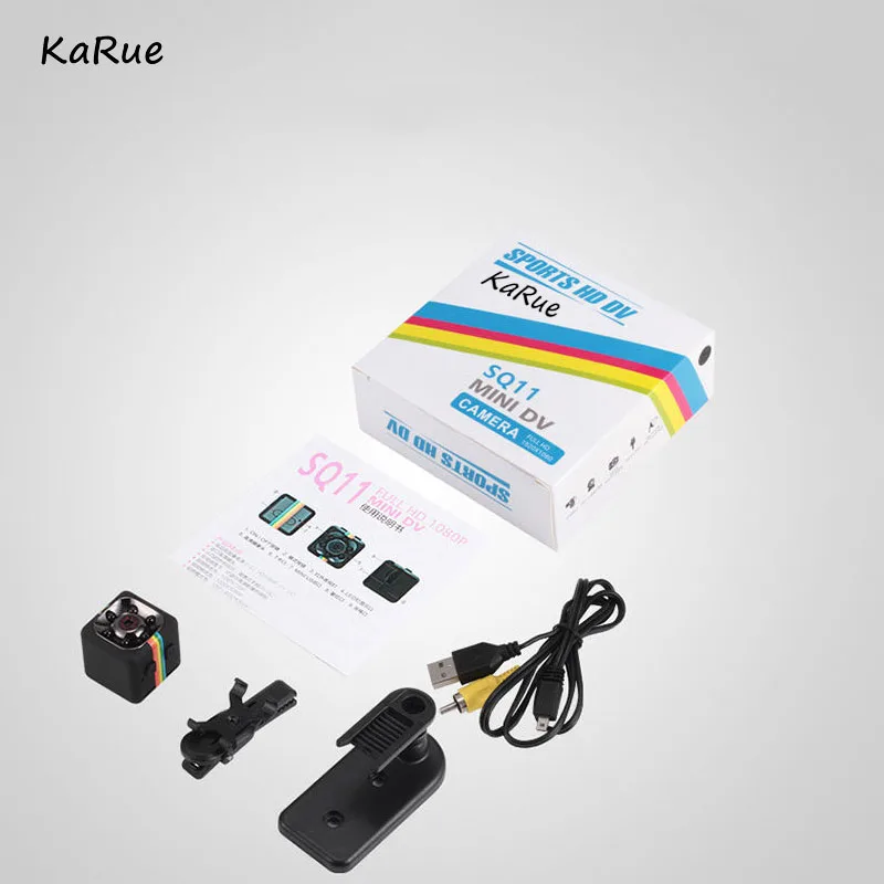 Karue Colorfull SQ11 цифровой видеорегистратор HD 1080P мини-камера DV ИК видеокамера ночного видения 140 градусов широкий объектив DVR