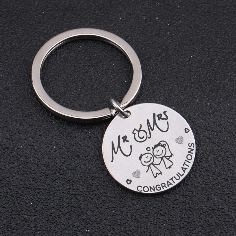 Mr & Mrs поздравления брелок украшения на свадьбу годовщину для пары свадебный