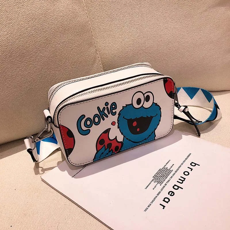 White Shoulder Bags Новинка, мультяшная женская сумка, модная маленькая квадратная сумка через плечо, сумки через плечо, высокое качество, повседневные женские сумки, сумки - Цвет: White Shoulder Bags
