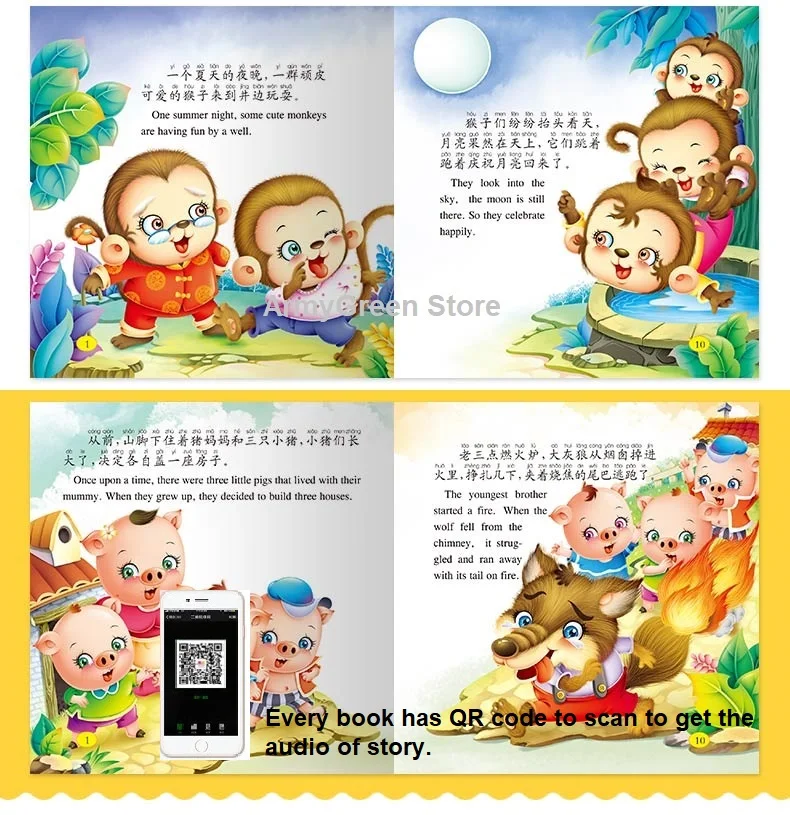 Классическая сказочная книга для родителей и детей 15 книг английский китайский