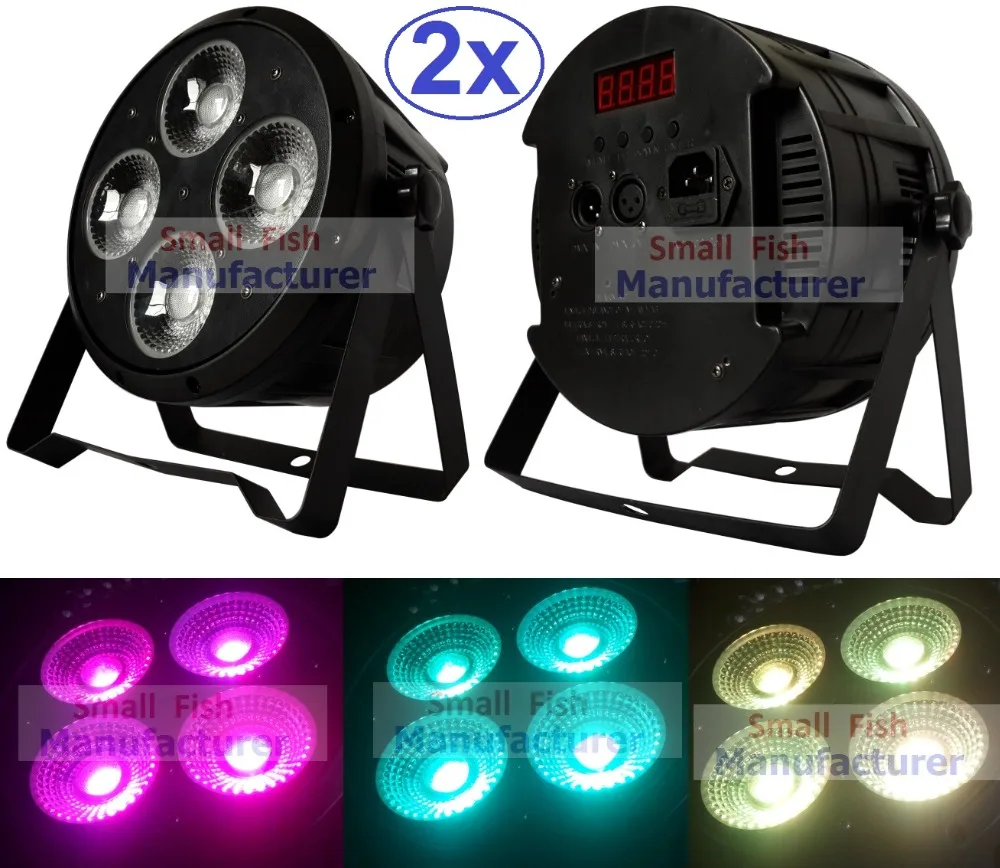 

2xLot LED Par Light 4x20W 3in1 RGB Tricolor Par Can Beam Wash DJ DMX Par Light American DJ Plastic Led Flat Par Light Led Lamps