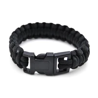 fashion outdoor survival paracord bracelets bangles men emergency rope camping hiking survival buckle wristband fit male gift