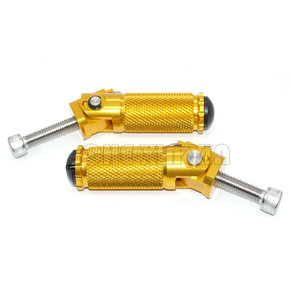 Gold CNC Universal Motorbike Motorcycle Rear Set Rest pad Folding Foot peg For Yamaha BMW Honda Kawasaki KTM Suzuki | Автомобили и