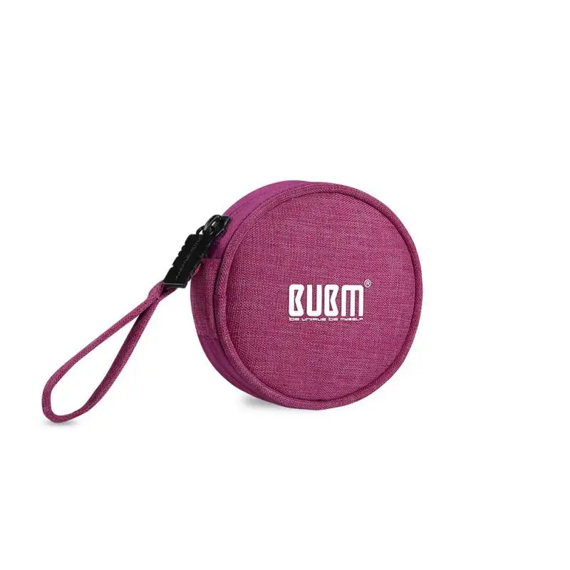 Round rose red BUBM сумка маленькая электроника и аксессуары наушники/кабель изменение Кошелек Дорожная сумка дорожная сумка чехол для переноски - Цвет: Round rose red