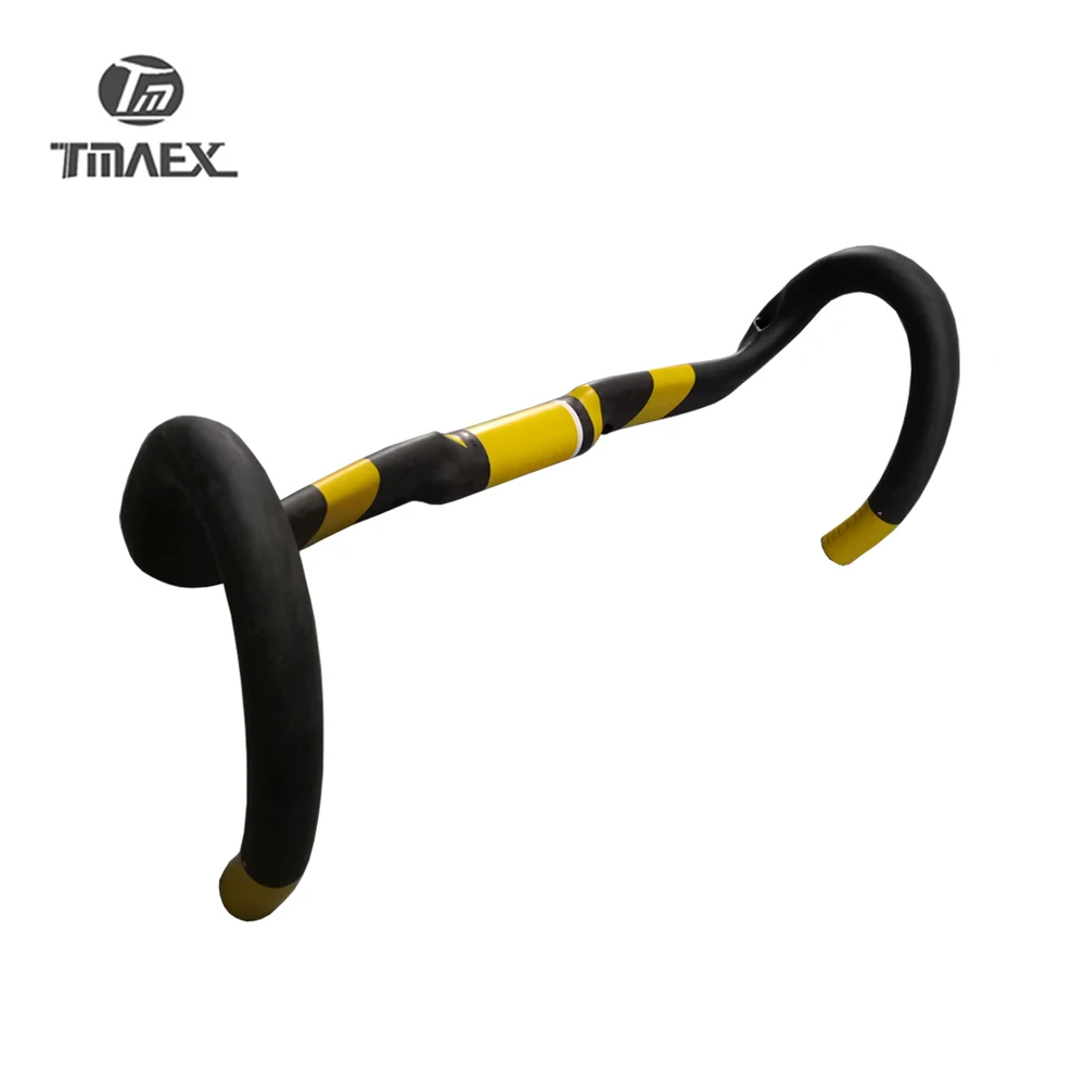 TMAEX Pro для велосипеда углеродный руль шоссейного велосипедная рукоятка желтый UD