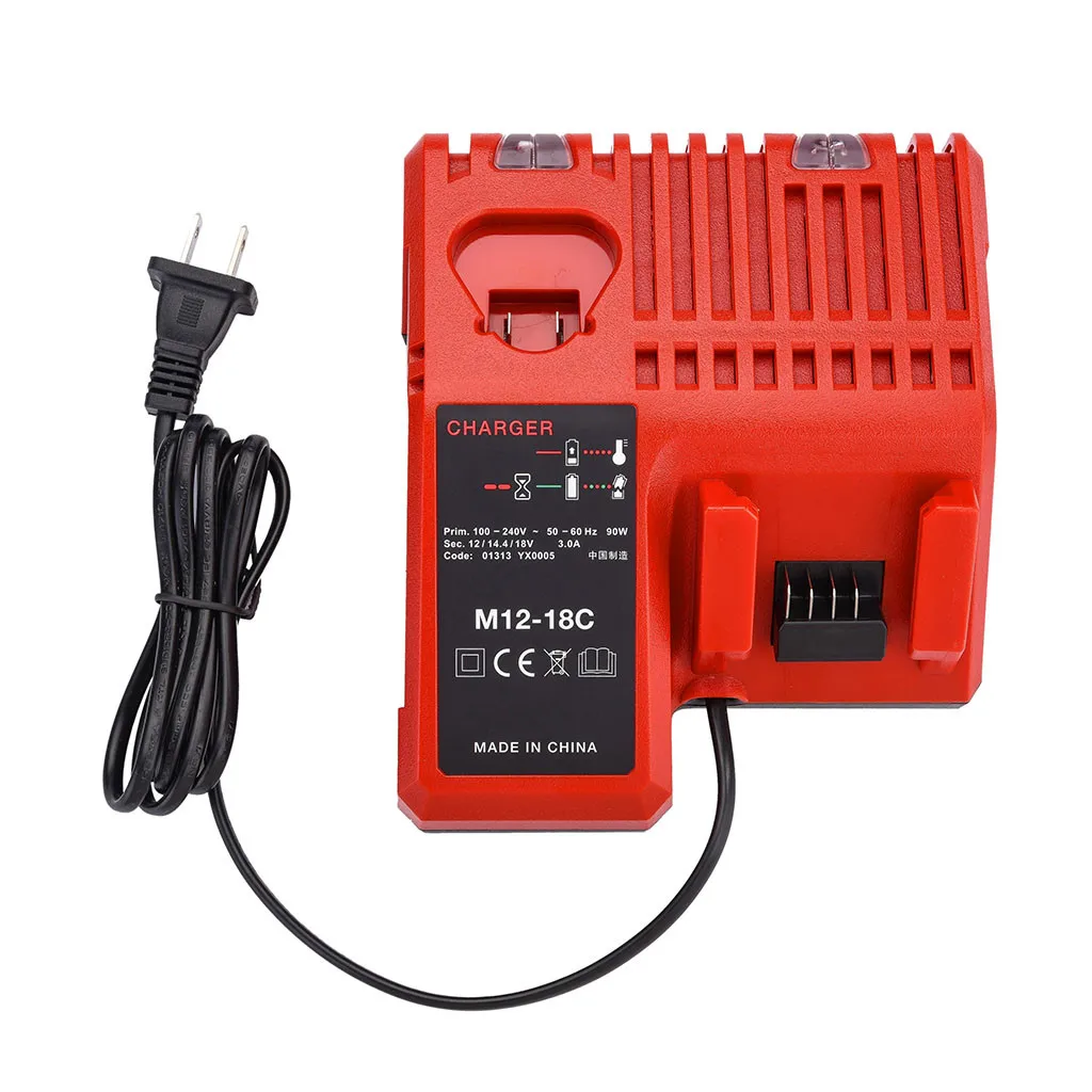 M12-18C литий-ионная батарея зарядное устройство 12V 14,4 V 18V для Milwaukee M18 M14 M12 батарея 1