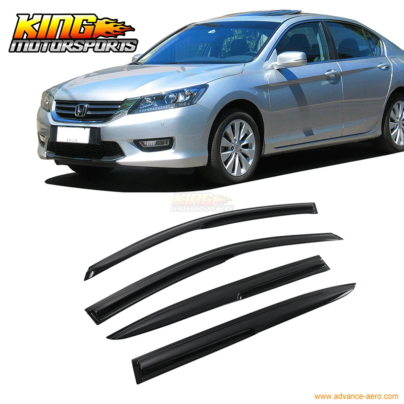 Подходит для 13 17 Honda Accord Sedan полный комплект Mugen Style оконные козырьки акриловые