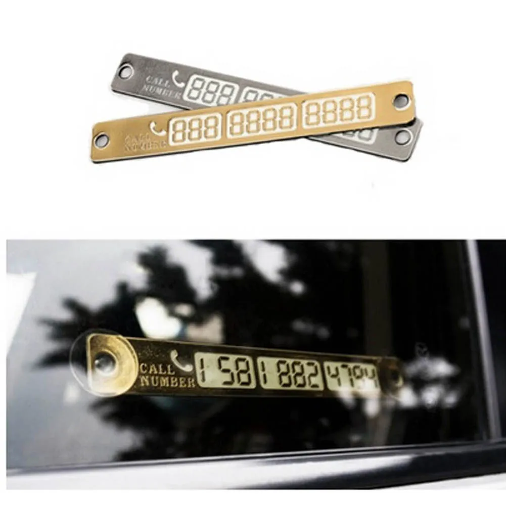 Автомобильная светящаяся Временная парковочная карта с присосками и номером