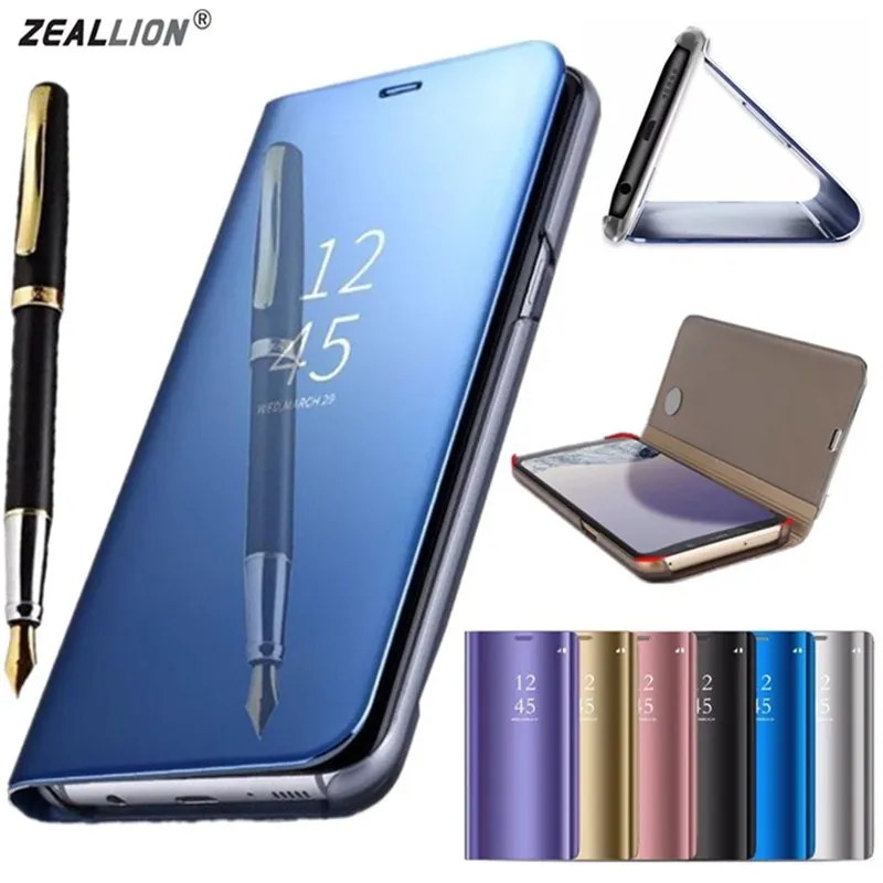 ZEALLION для samsung Galaxy J3 2017/J320 США Версия люкс Флип Clear View зеркало окно кожаный флип