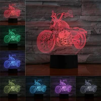 3d night light motorcycle 3d table lamp flashlight lighting home decoration cool old fashion car collection led lighting flash