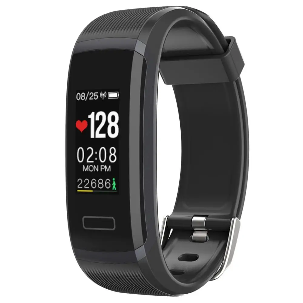 Wearpai GT101 смарт-браслет 0,96 дюймов монитор сердечного ритма IP67 напоминание о малоподвижности калорий спортивный фитнес-браслет трекер для мужчин - Цвет: Gun
