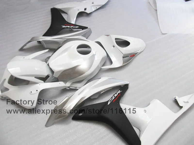 Hot Glossy white Injection moulding bodysets for HONDA CBR 600 RR fairings 2007 2008 custom fairing cbr600rr 07 08 | Автомобили и