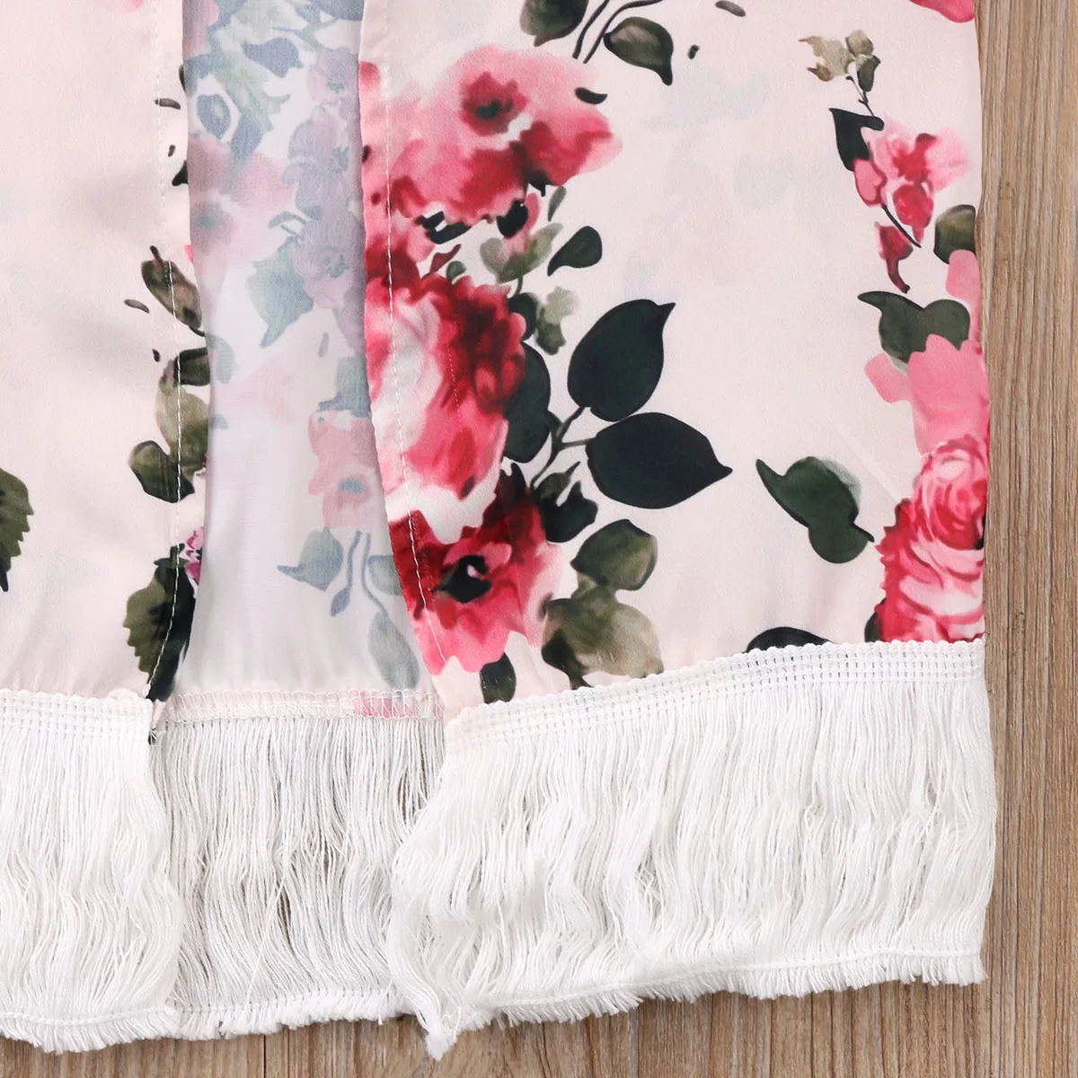 Летние тонкие пляжные блузки с цветочным принтом для девочек Верхняя одежда