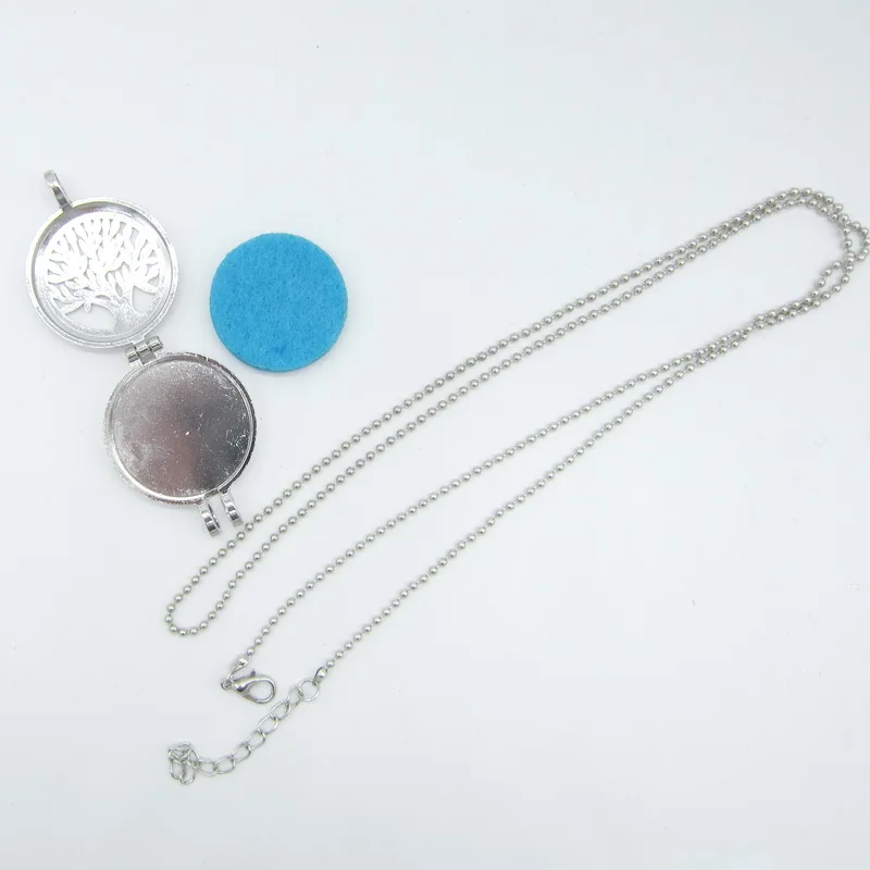 Znic сплав Openable медальон дерево шаблон DIY Духи Эфирное масло ожерелье с 8 шт