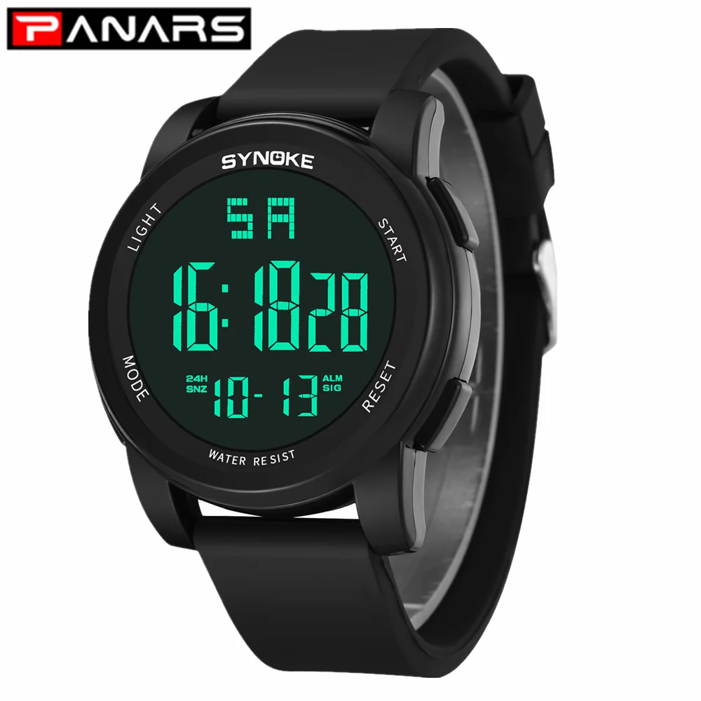 

PANARS New Arrival Black Men Watches Luxury LED Waterproof Digital Fashion Watch Military Sport Men's Male Watches Fitness Clock