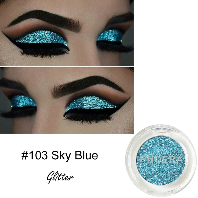 PHOERA Shimmer Glitter Eyeshadow Pigmented |