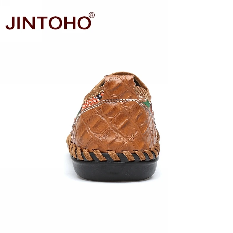 Туфли JINTOHO Мужские дышащие Повседневная модная обувь без застежки брендовые