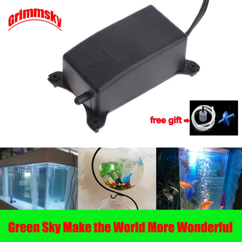 

2W EU Plug Flow 1.2L/Min Fish Tank Oxygen Increasing High Performance Noiseless Small Ultra Silent Aquarium Oxygen Fish Air Pump