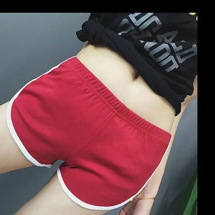 Женские повседневные однотонные летние спортивные шорты для спортзала с