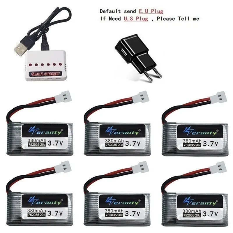 Оригинальный аккумулятор с зарядным устройством 6 в 1 для Hubsan X4 H107 H107L H107D JD385 JD388