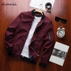 Мужская куртка-бомбер DIMUSI, черная приталенная куртка-пилот в стиле хип-хоп, куртка размера плюс 4XL,TA118, для весны