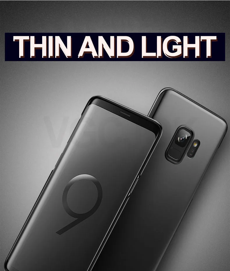 Vgcjok Роскошный тонкий матовый Жесткий Чехол для samsung Galaxy S8 S9 Note 8 9 S7 край S8 S9 плюс A6 A8 плюс защитный чехол