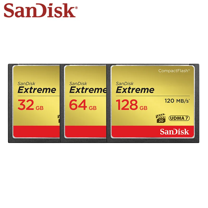Оригинальная карта памяти SanDisk Extreme CF 64 ГБ 32 128 высокоскоростная 120 м/с флэш-карта