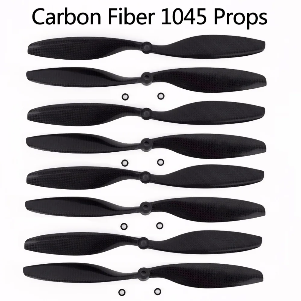 8pcs 10x4.5 1045 Carbon Fiber Propeller Blade CW CCW Props for RC Camera Drone 10inch F450 F550 DIY RC Spare Parts Wing Fans