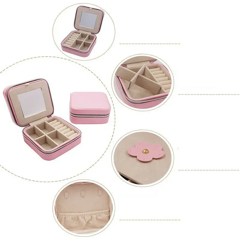 Новая небольшая дорожная коробка для Драгоценностей из искусственной кожи