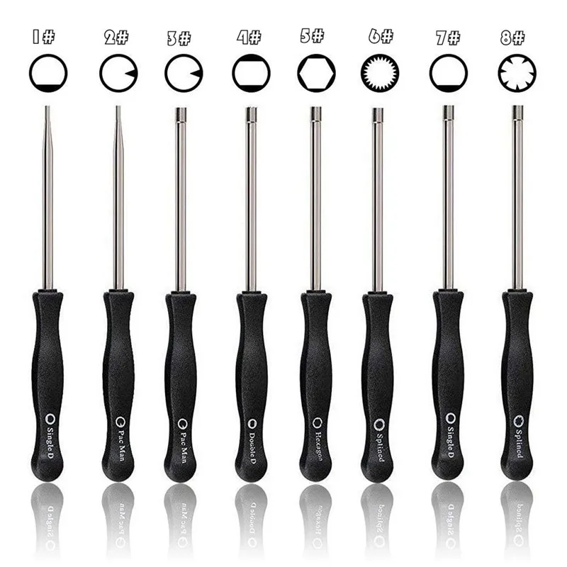 8Pcs CARPIRE гайки и болты 8 шт. КАРБЮРАТОР РЕГУЛИРОВКА отвертка Набор инструментов Настройка регулировки для общего 2 цикла двигателя ap22 - Название цвета: 8Pcs